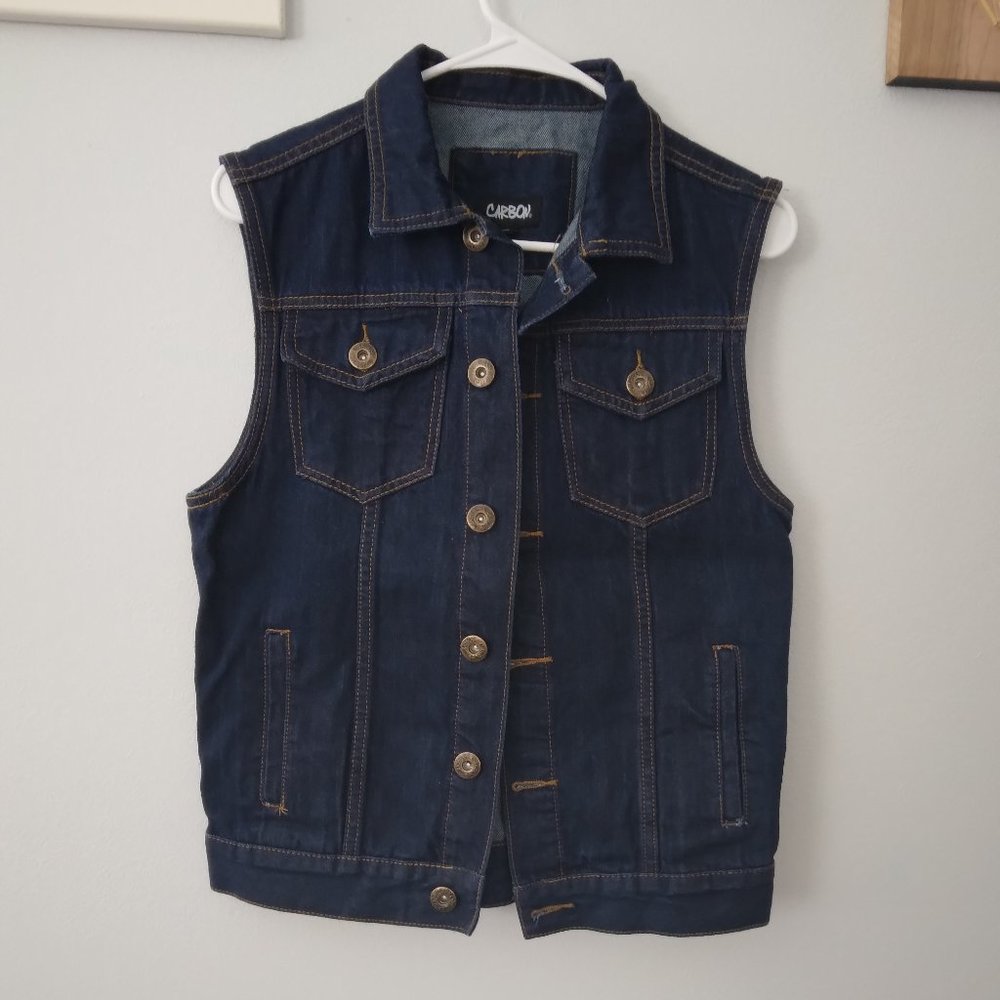 Carbon Denim Jacket/Vest Size Small